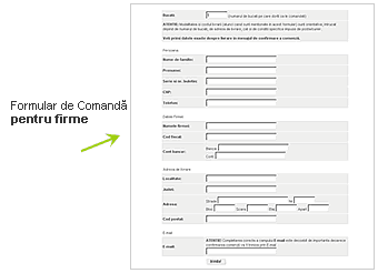 Formular de Comanda pentru firme